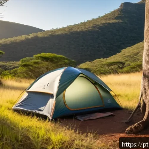 오프그리드 여행의 계획 및 실행 전략 - A serene off-grid campsite in Chapada Diamantina, Brazil, featuring a lightweight tent pitched on lu...
